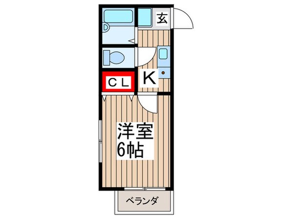 シュガーハイツE棟の物件間取画像